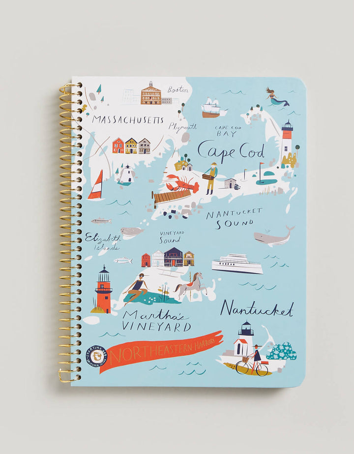NORTHEASTERN HARBORS 6.5X8.5 RULED SPIRAL NOTEBOOK