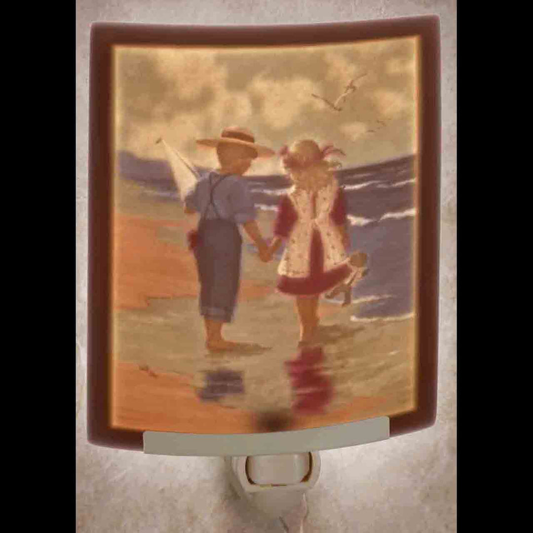 Porcelain Night Light with Color - Summer Friends