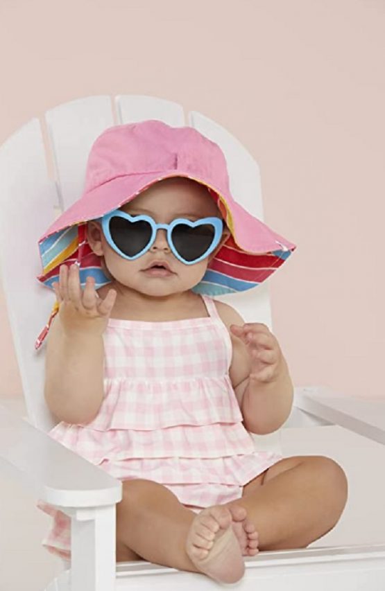 SUN HAT AND SUNGLASS SET - PINK