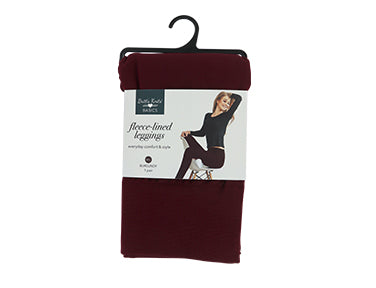 LEGGINGS FLEECE LINED - BURGUNDY