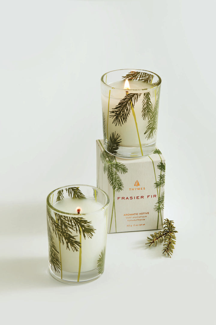 Frasier Fir Votive Candle Pine Needle Design 2.0oz