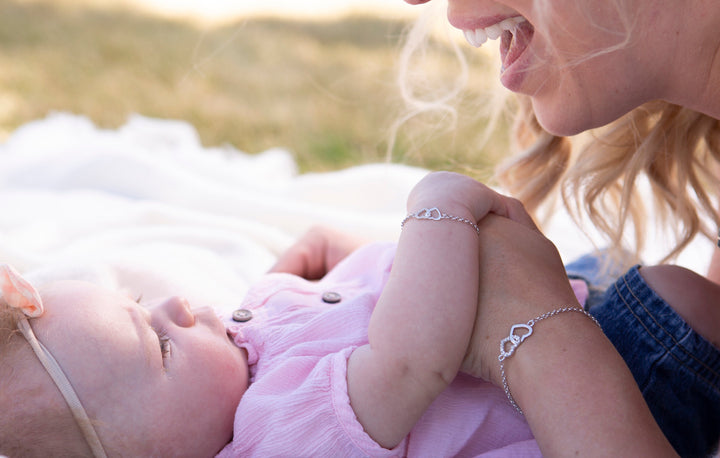 Cherished Moments Bracelet - Mom and Me Double Heart Set MEDIUM