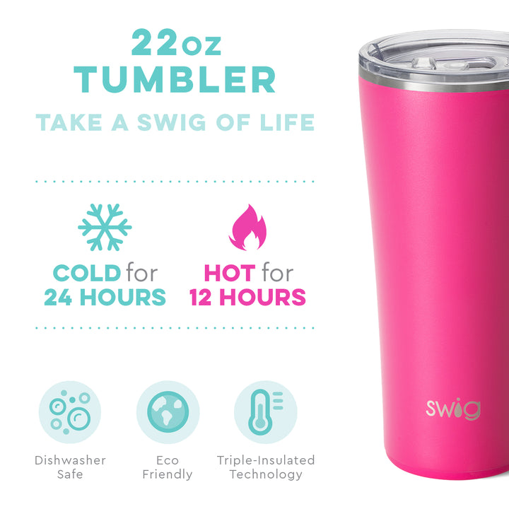 SWIG TUMBLER 22OZ MATTE HOT PINK