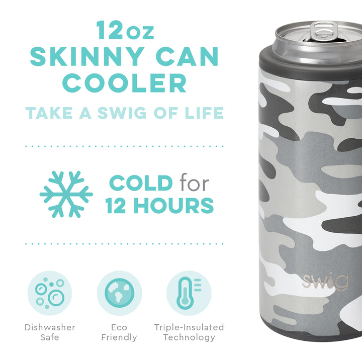 SWIG SKINNY CAN COOLER 12OZ INCOGNITO CAMO