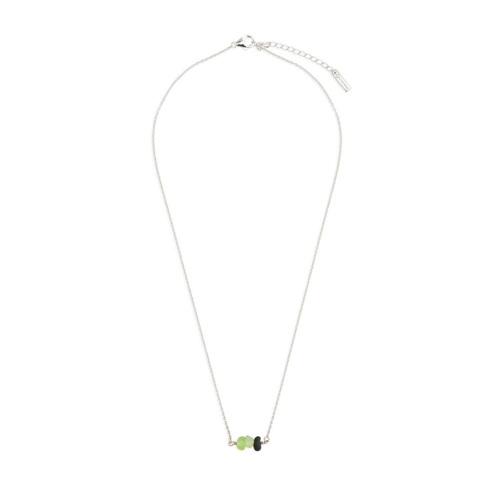 SEA GLASS AND PEBBLE NECKLACE - THE THREE OF US