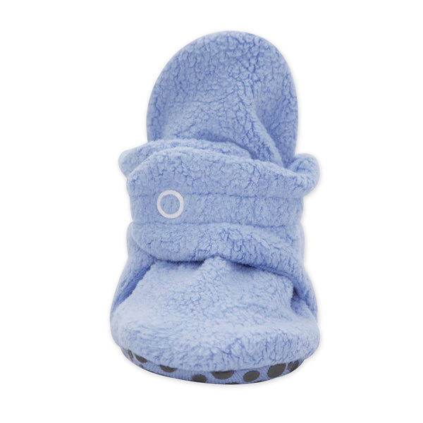 COZIE FLEECE BOOTIE - BABY BLUE W/ GRIPPERS