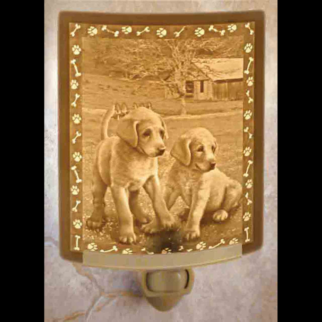 Porcelain Night Light - Puppies