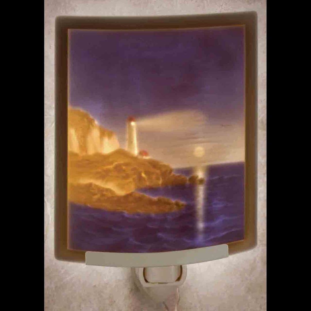 Porcelain Night Light with Color - Lighthouse