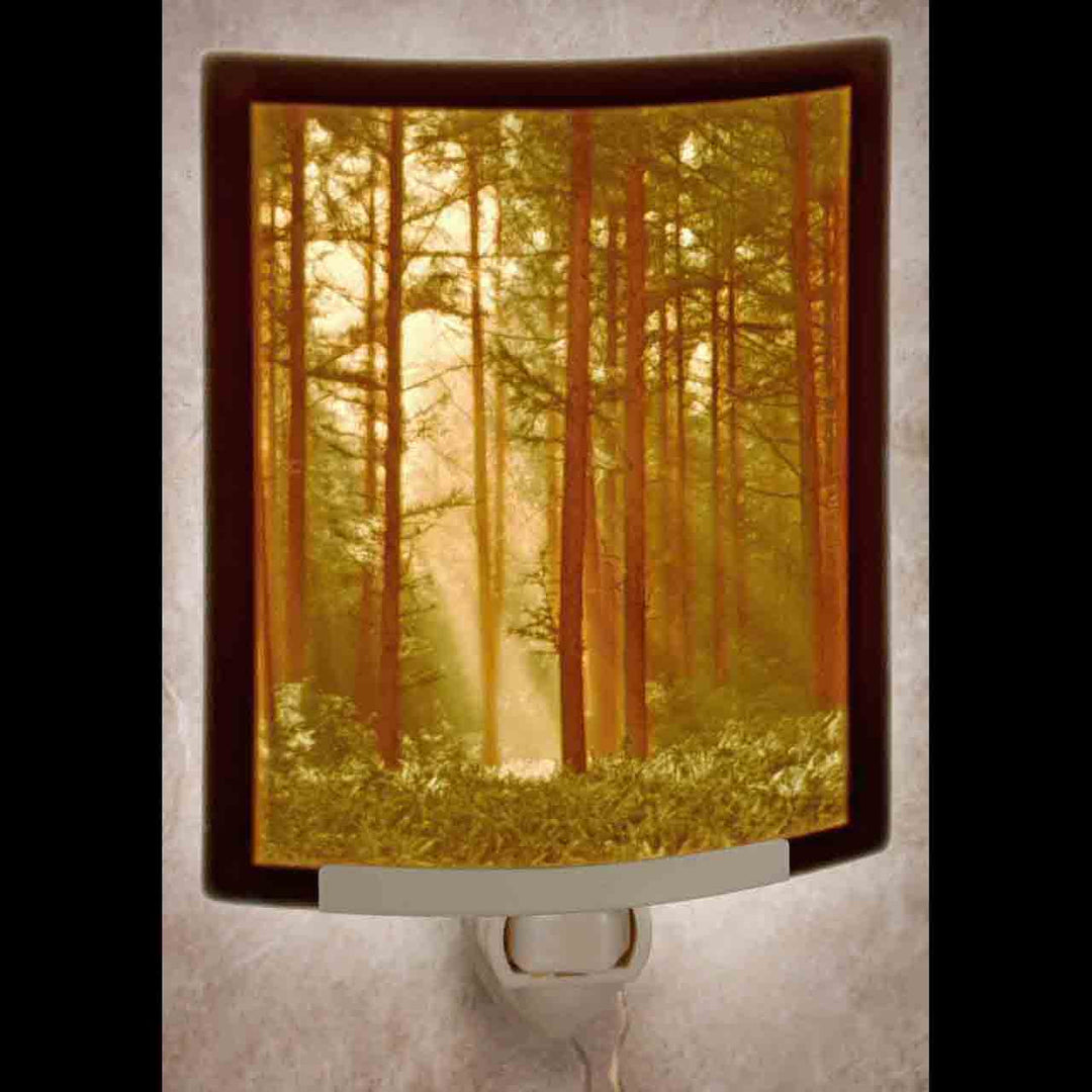 Porcelain Night Light with Color - Woodland Sunbeams