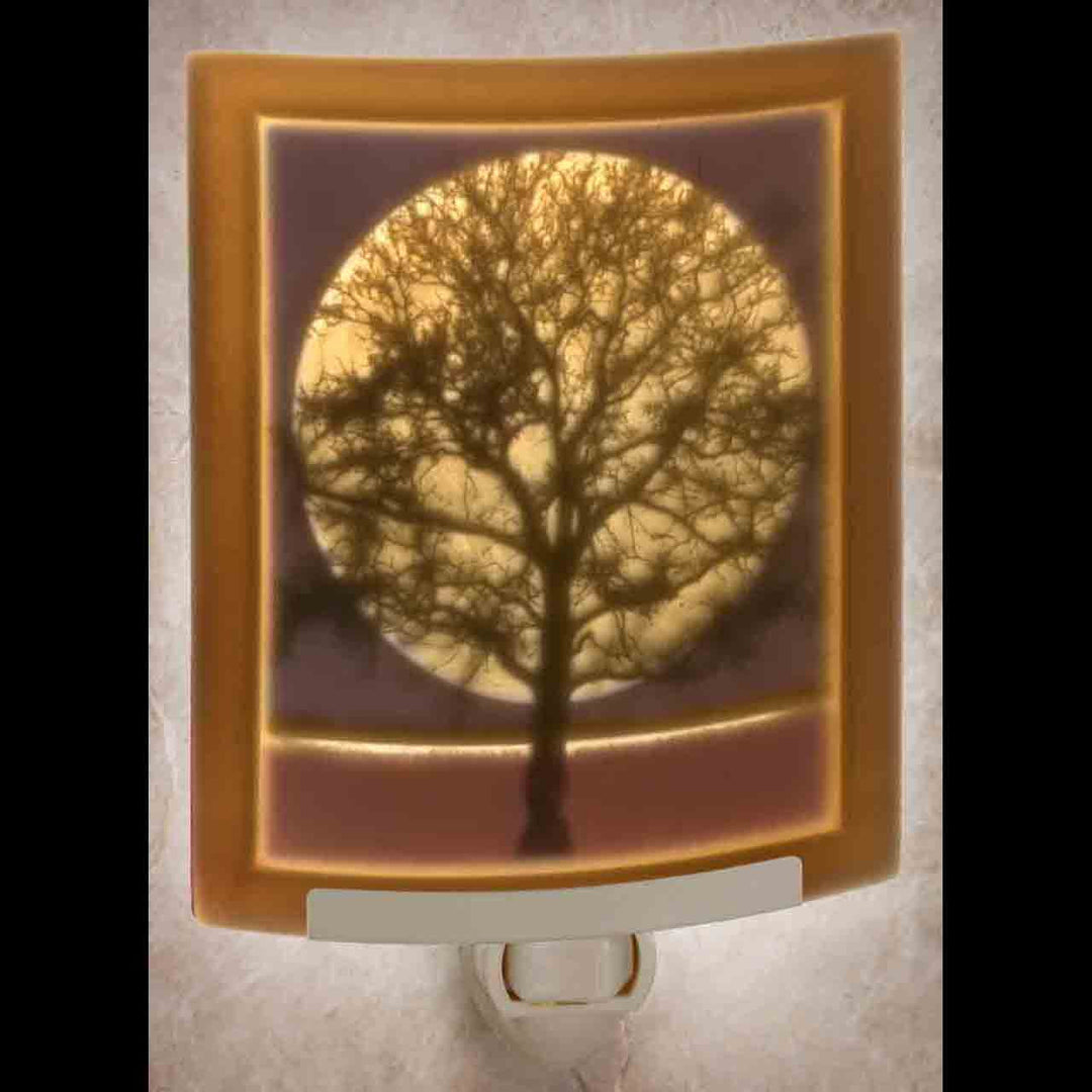 Porcelain Night Light with Color - Midnight Moon