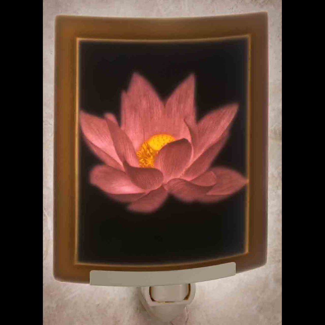 Porcelain Night Light with Color - Lotus