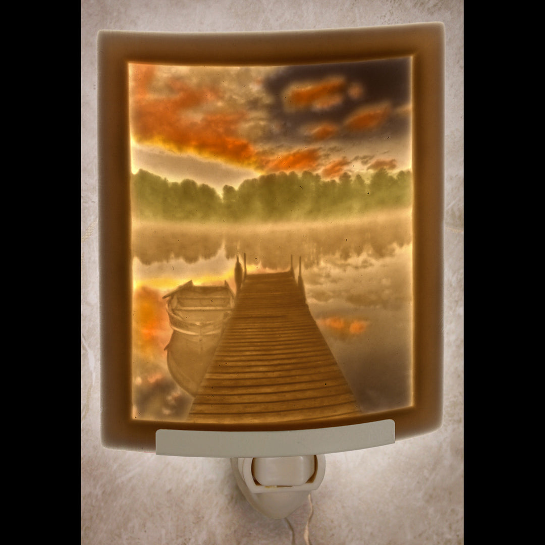 Porcelain Night Light with Color - Pierside Morning