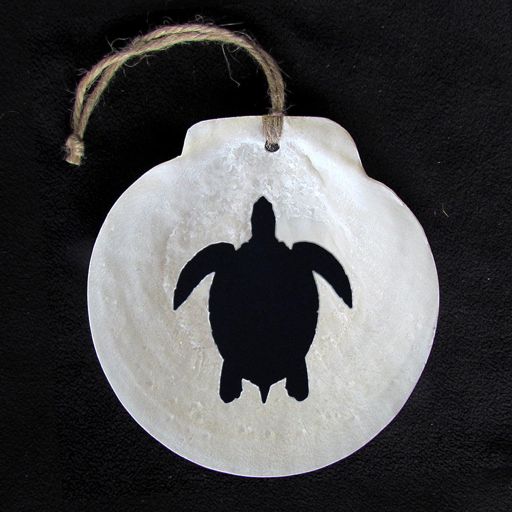 Scallop Shell Ornament - Turtle