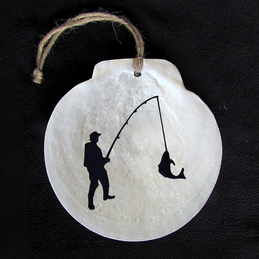 Scallop Shell Ornament - Fisherman