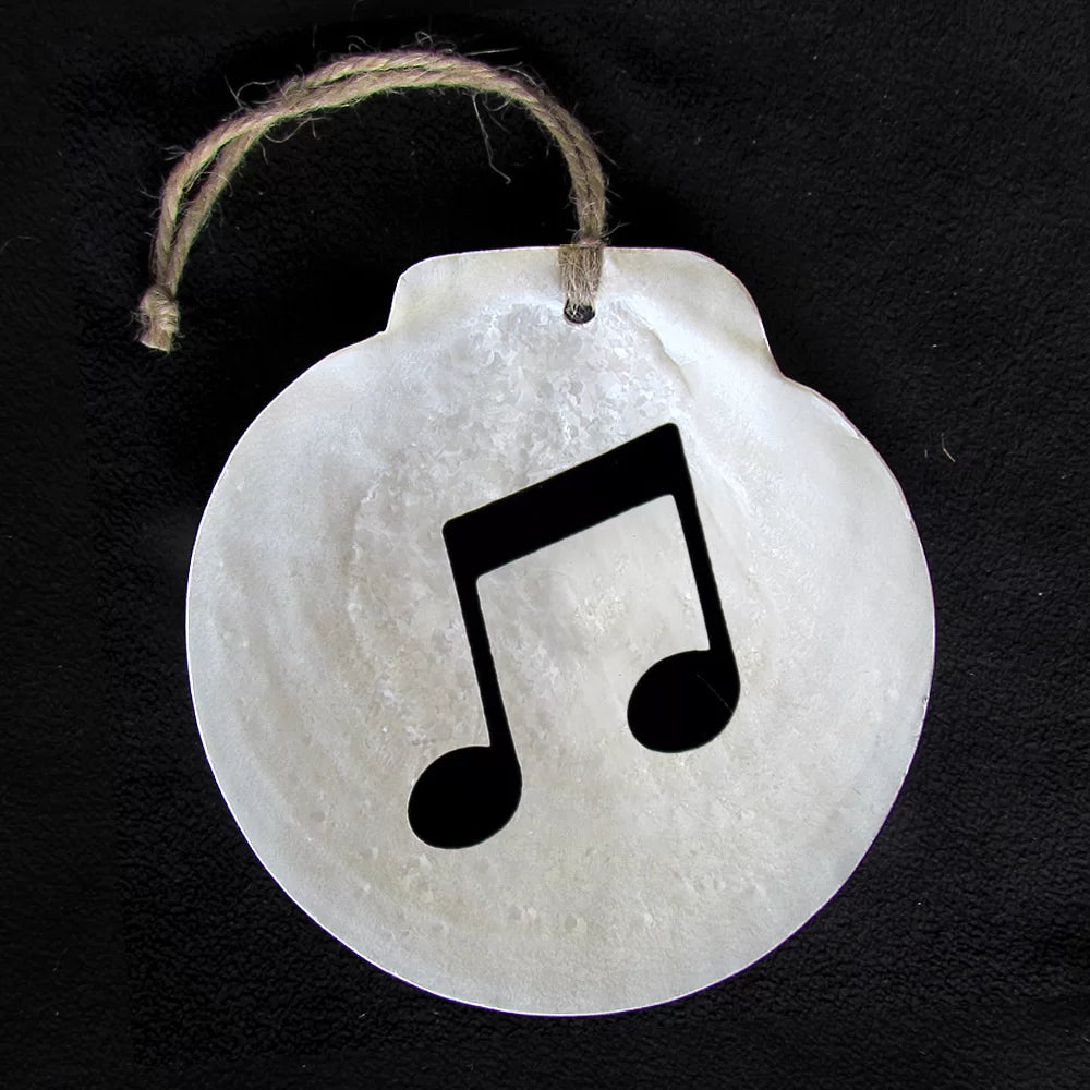 Scallop Shell Ornament - Musical Note