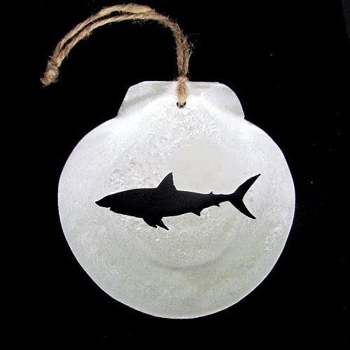 Scallop Shell Ornament - Shark