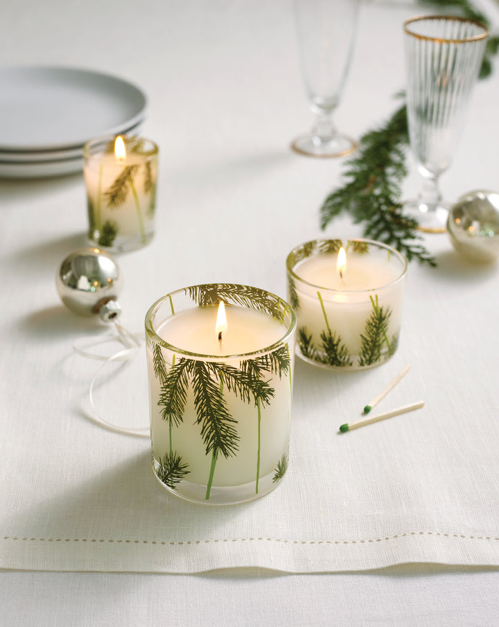Frasier Fir Poured Candle Set Pine Needle Design 3.8oz