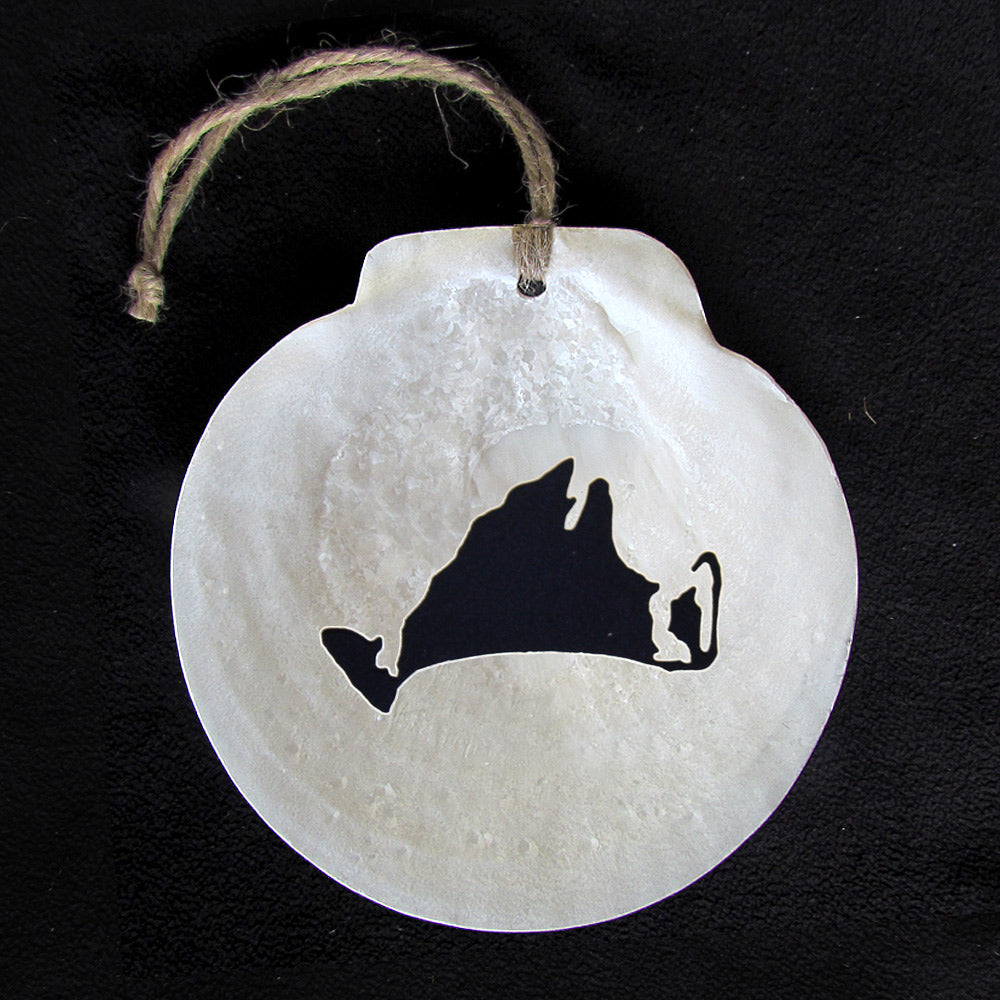 Scallop Shell Ornament - Martha's Vineyard