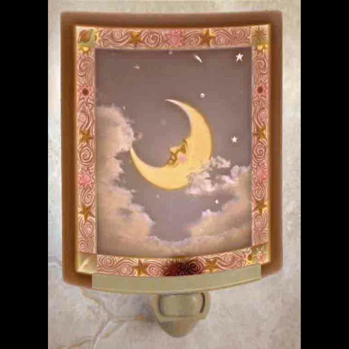 Porcelain Night Light with Color - Man In The Moon