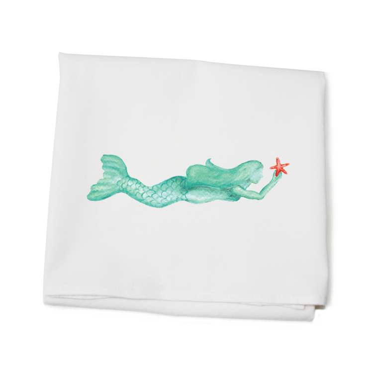 Flour Sack Towel Mermaid