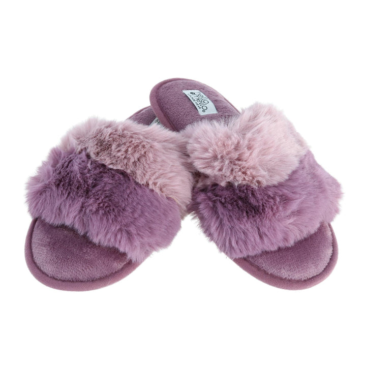 Cotton Candy Puff Slippers - Grape