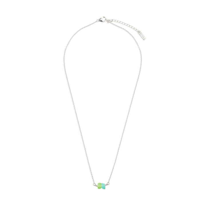 SEA GLASS AND PEBBLE NECKLACE - THE TWO OF US